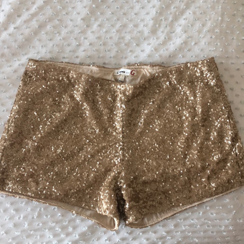Gold Sequin Shorts